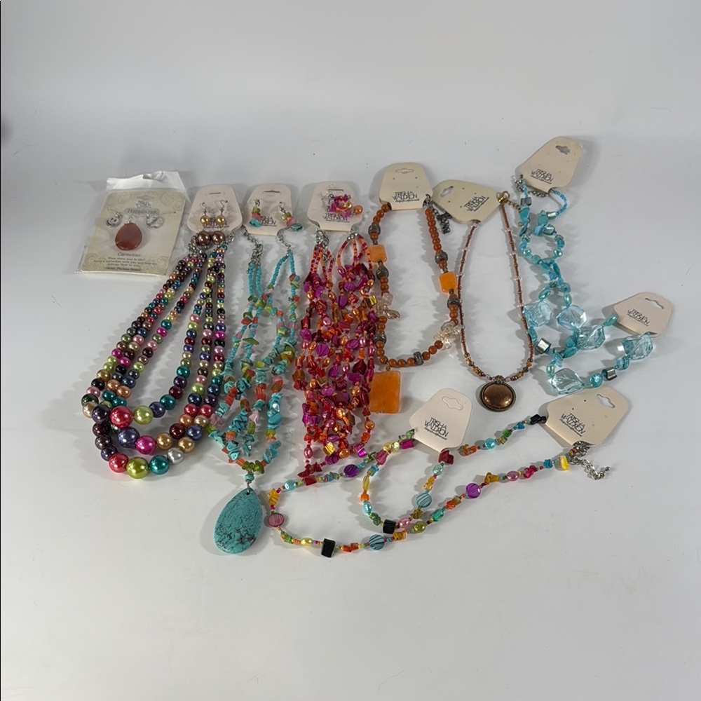 Colorful Beaded Necklace Set by Trisha Waldron